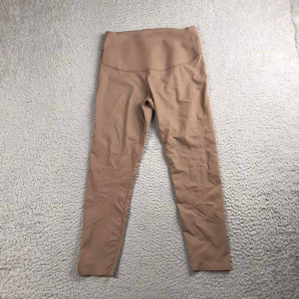Fanka Body Sculpt 7/8 Leggings sz 27x24 Tan Reversible High Waisted Compression